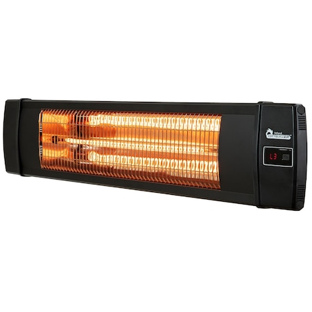 Dr Infrared Heater Black 1500-Watt Electric Carbon Infrared Space Heater Wall or Ceiling Mount with Remote Control DR-238